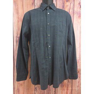 John Varvatos U.S.A. Mens Long Sleeve Plaid Button-Up Shirt Medium